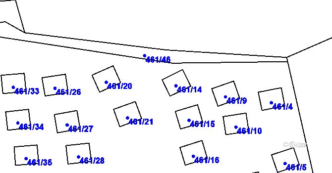 Parcela st. 461/14 v KÚ Lipno nad Vltavou, Katastrální mapa