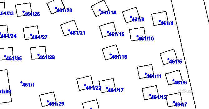 Parcela st. 461/16 v KÚ Lipno nad Vltavou, Katastrální mapa