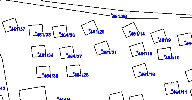 Parcela st. 461/21 v KÚ Lipno nad Vltavou, Katastrální mapa