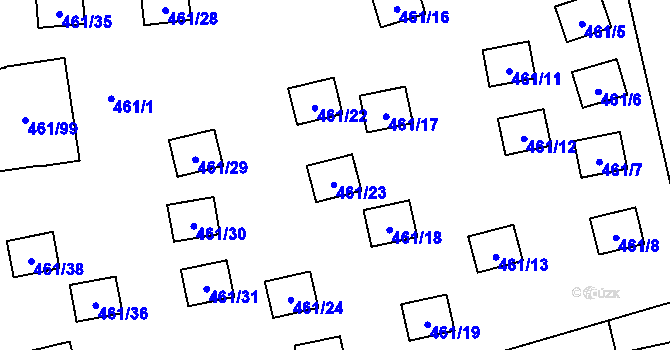 Parcela st. 461/23 v KÚ Lipno nad Vltavou, Katastrální mapa