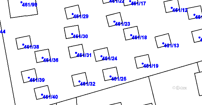 Parcela st. 461/24 v KÚ Lipno nad Vltavou, Katastrální mapa