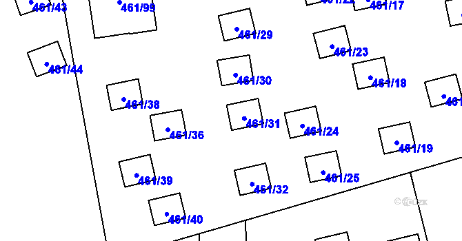 Parcela st. 461/31 v KÚ Lipno nad Vltavou, Katastrální mapa