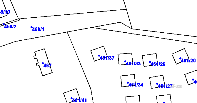 Parcela st. 461/37 v KÚ Lipno nad Vltavou, Katastrální mapa