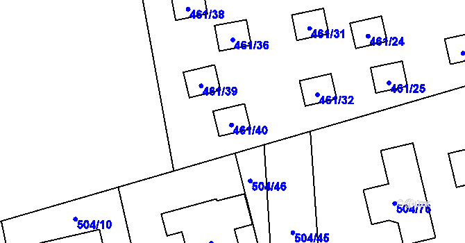 Parcela st. 461/40 v KÚ Lipno nad Vltavou, Katastrální mapa