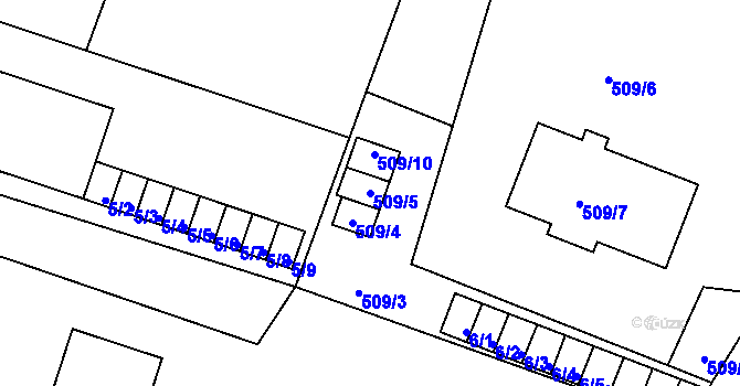 Parcela st. 509/5 v KÚ Lipno nad Vltavou, Katastrální mapa