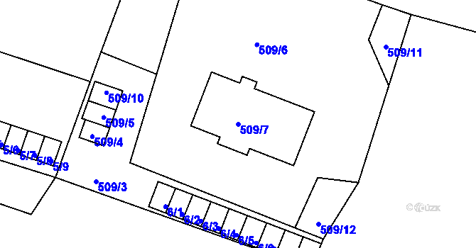 Parcela st. 509/7 v KÚ Lipno nad Vltavou, Katastrální mapa