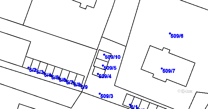 Parcela st. 509/10 v KÚ Lipno nad Vltavou, Katastrální mapa