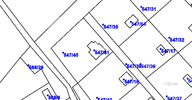 Parcela st. 547/41 v KÚ Lipno nad Vltavou, Katastrální mapa