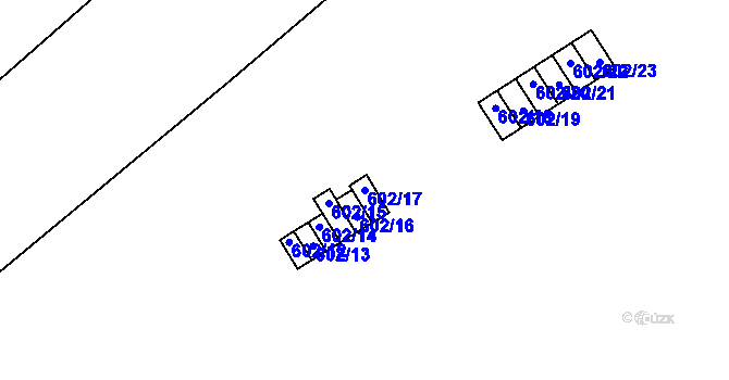 Parcela st. 602/17 v KÚ Lipno nad Vltavou, Katastrální mapa