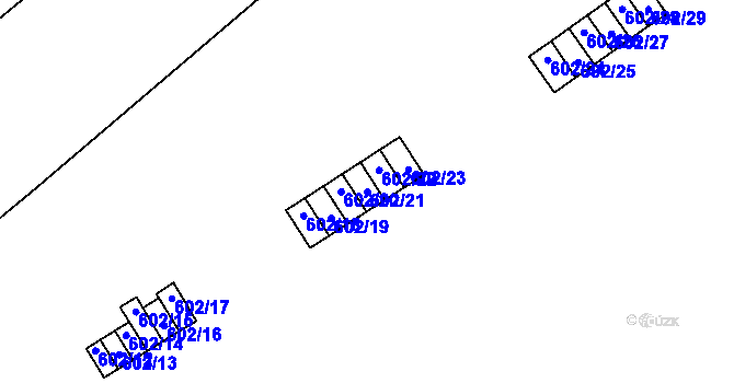 Parcela st. 602/21 v KÚ Lipno nad Vltavou, Katastrální mapa