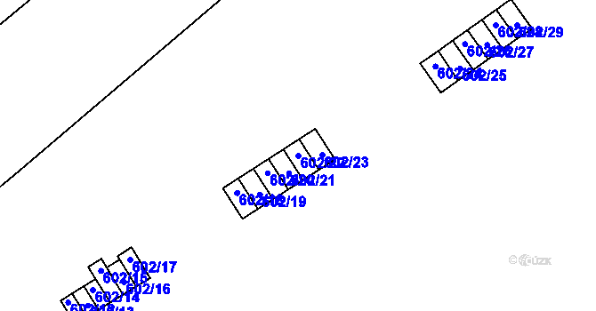 Parcela st. 602/22 v KÚ Lipno nad Vltavou, Katastrální mapa