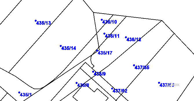 Parcela st. 435/17 v KÚ Lipno nad Vltavou, Katastrální mapa