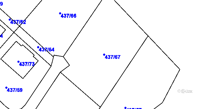 Parcela st. 437/67 v KÚ Lipno nad Vltavou, Katastrální mapa