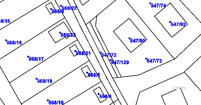 Parcela st. 547/72 v KÚ Lipno nad Vltavou, Katastrální mapa