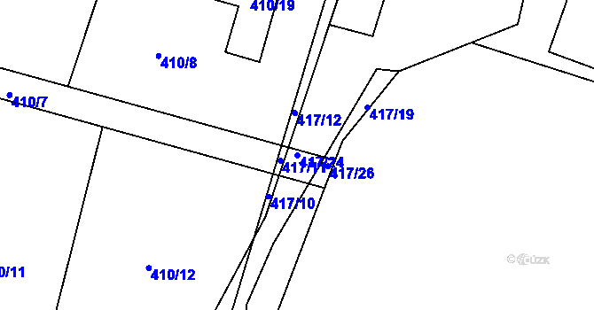 Parcela st. 417/24 v KÚ Lipno nad Vltavou, Katastrální mapa