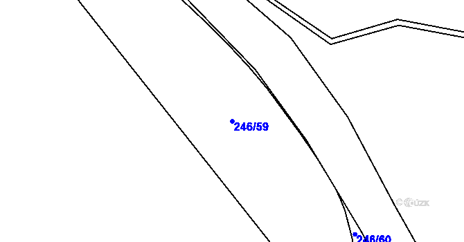 Parcela st. 246/59 v KÚ Lipno nad Vltavou, Katastrální mapa