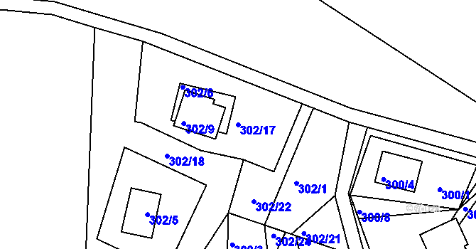 Parcela st. 302/17 v KÚ Lipno nad Vltavou, Katastrální mapa