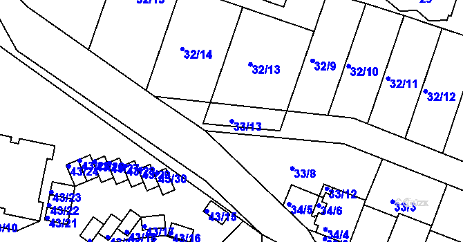 Parcela st. 33/13 v KÚ Lipno nad Vltavou, Katastrální mapa