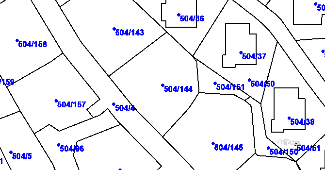 Parcela st. 504/144 v KÚ Lipno nad Vltavou, Katastrální mapa