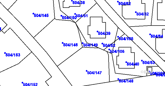 Parcela st. 504/149 v KÚ Lipno nad Vltavou, Katastrální mapa