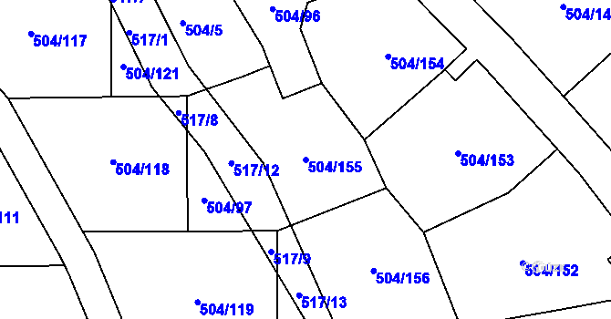 Parcela st. 504/155 v KÚ Lipno nad Vltavou, Katastrální mapa
