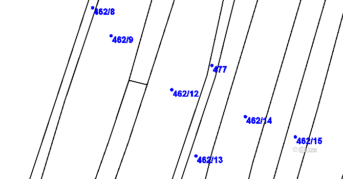Parcela st. 462/12 v KÚ Lipolec, Katastrální mapa
