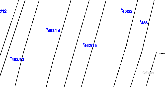 Parcela st. 462/15 v KÚ Lipolec, Katastrální mapa
