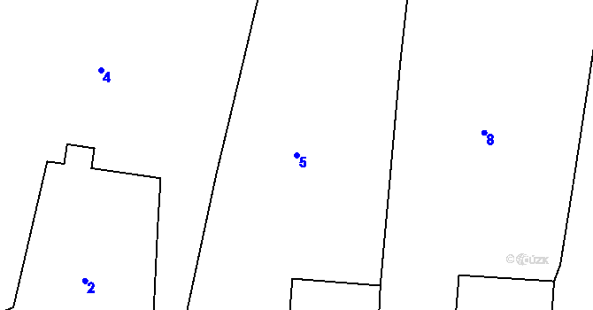 Parcela st. 5 v KÚ Lipolec, Katastrální mapa