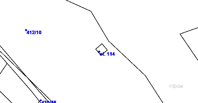 Parcela st. 114 v KÚ Lipoltice, Katastrální mapa