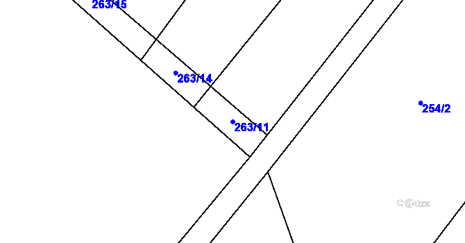 Parcela st. 263/11 v KÚ Lipoltice, Katastrální mapa