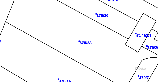Parcela st. 370/28 v KÚ Lipoltice, Katastrální mapa