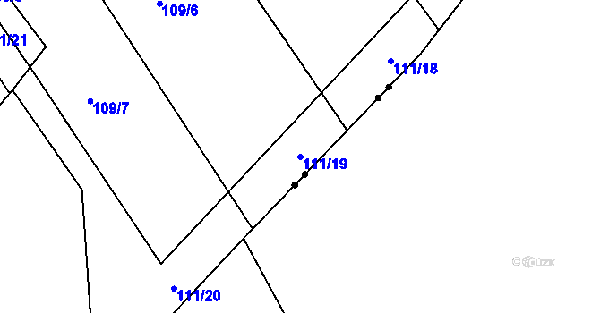 Parcela st. 111/19 v KÚ Sovoluská Lhota, Katastrální mapa