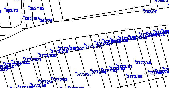 Parcela st. 3772/216 v KÚ Lipov, Katastrální mapa