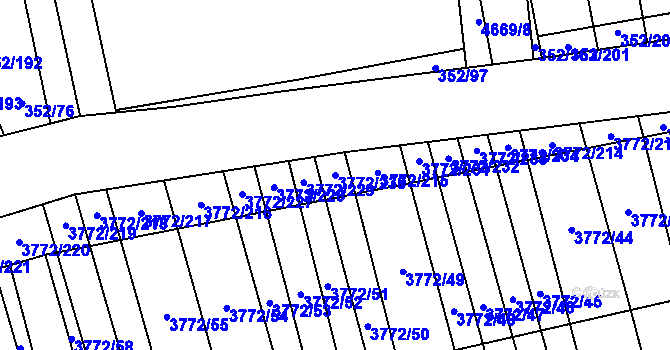 Parcela st. 3772/230 v KÚ Lipov, Katastrální mapa