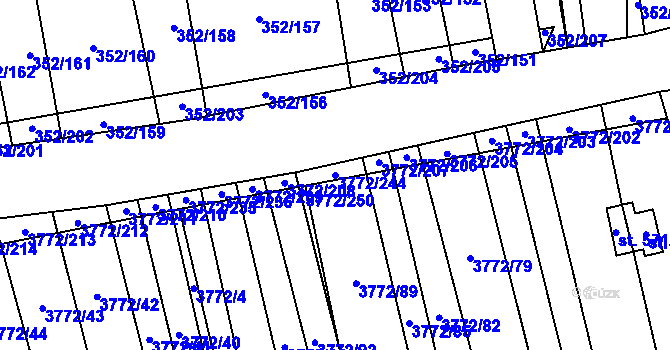 Parcela st. 3772/244 v KÚ Lipov, Katastrální mapa