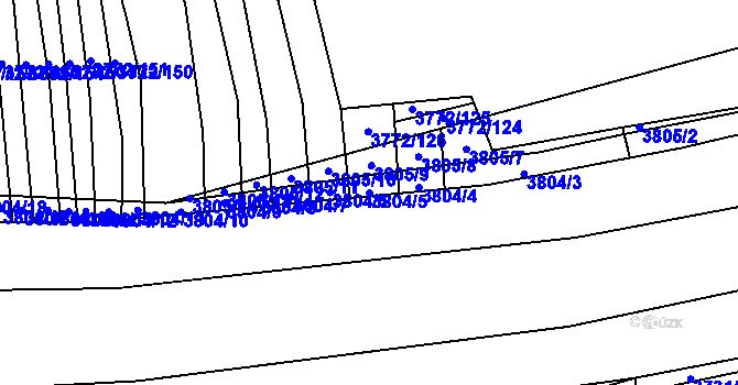 Parcela st. 3804/5 v KÚ Lipov, Katastrální mapa