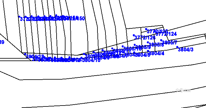 Parcela st. 3804/8 v KÚ Lipov, Katastrální mapa