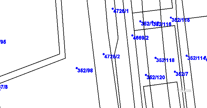 Parcela st. 4726/2 v KÚ Lipov, Katastrální mapa