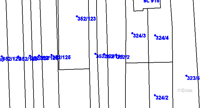 Parcela st. 352/121 v KÚ Lipov, Katastrální mapa