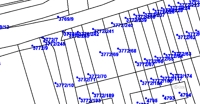Parcela st. 3772/69 v KÚ Lipov, Katastrální mapa