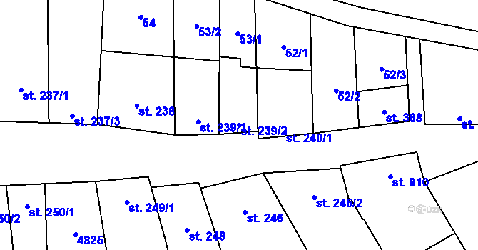 Parcela st. 239/2 v KÚ Lipov, Katastrální mapa