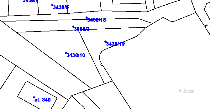 Parcela st. 310 v KÚ Lipov, Katastrální mapa