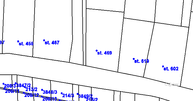Parcela st. 469 v KÚ Lipov, Katastrální mapa