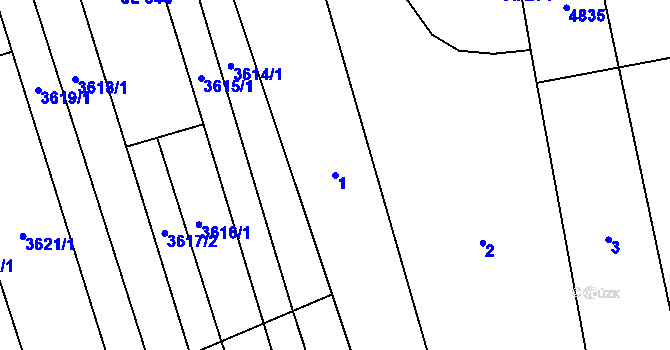 Parcela st. 1 v KÚ Lipov, Katastrální mapa
