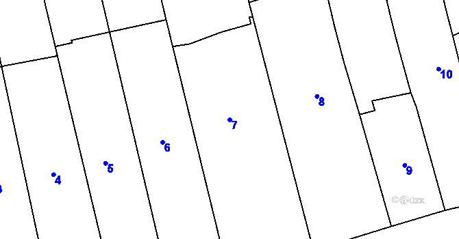 Parcela st. 7 v KÚ Lipov, Katastrální mapa