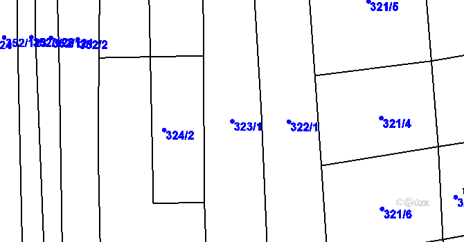 Parcela st. 323/1 v KÚ Lipov, Katastrální mapa