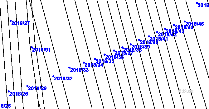 Parcela st. 2018/36 v KÚ Lipov, Katastrální mapa