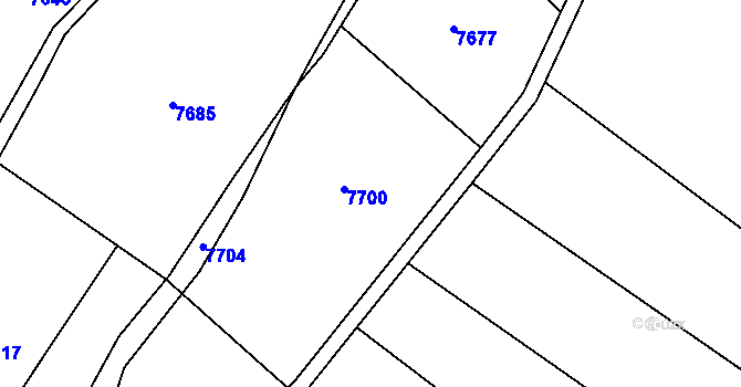 Parcela st. 2131/4 v KÚ Lipov, Katastrální mapa