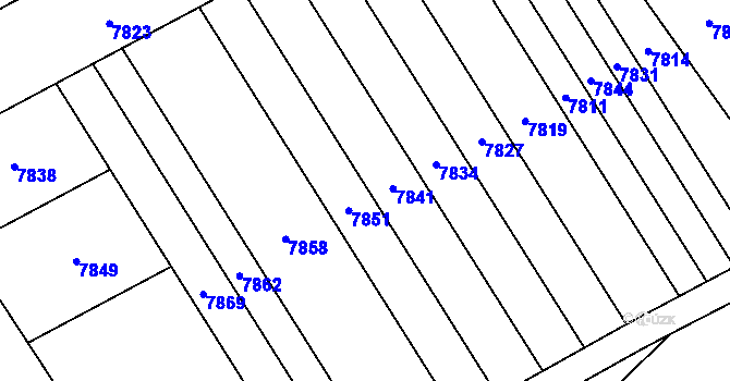Parcela st. 2133/24 v KÚ Lipov, Katastrální mapa