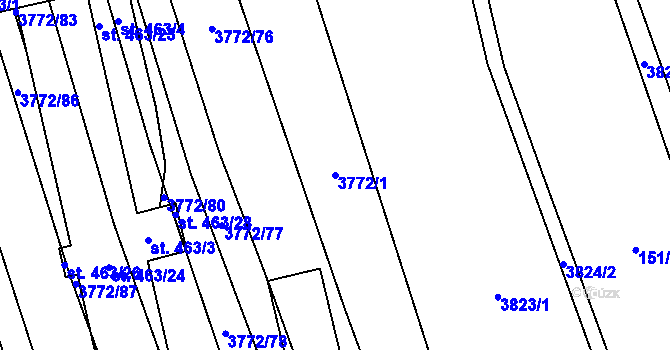 Parcela st. 3772/1 v KÚ Lipov, Katastrální mapa